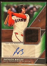 2026 Topps Series 1 Patric Bailey Geeen Patch Auto #14/99