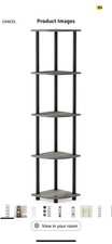 Turn-N-Tube 5 Tier Corner Display Rack French Oak