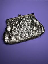 VTG Whiting Davis Gold Mesh Metal Kiss Lock Coin Purse Bag Art Deco Formal Prom