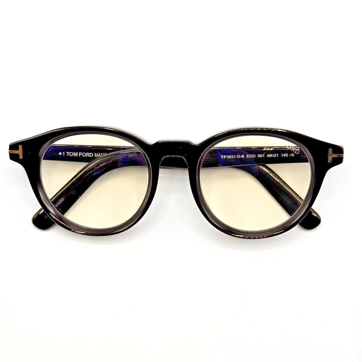 Tom Ford Eyeglasses Frame TF5931-D-B 001 Black Round Blue Light 