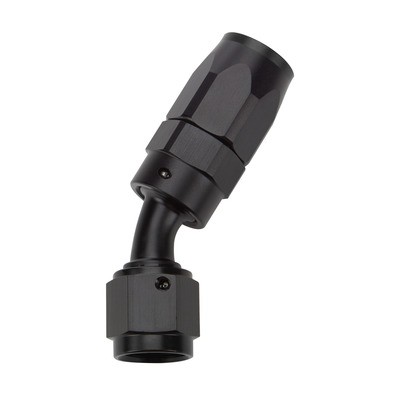 Allstar ALL49323, One 8 AN to 8 AN Aluminum 30 Degree Hose End Black Anodized