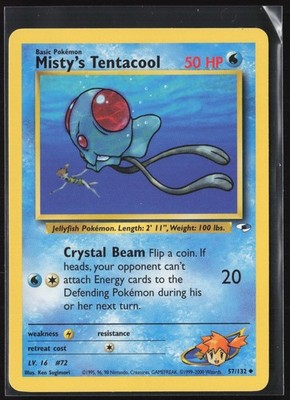 Misty's Tentacool (57) Unlimited Uncommon Gym Heroes 057/132 NM