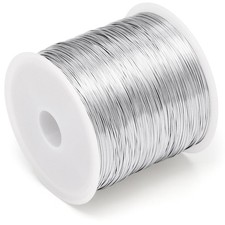 328Ft 0.4MM Jewelry Wire, 26 Gauge Tarnish Resistant Beading Wire for Silver