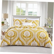 Cotton Duvet Cover King Size - 100 King 104"x 90" Yellow No Comforter 