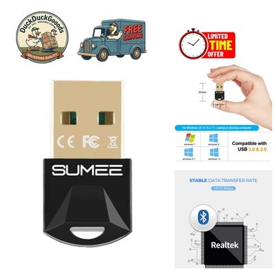 Energy Efficient USB Bluetooth 5.0 Adapter - Compact, Durable & Travel-Friendly