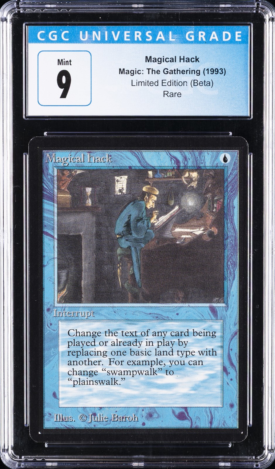 1993 MAGIC:  THE GATHERING LIMITED EDITION (BETA) RARE MAGICAL HACK CGC 9