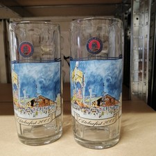 Paulaner Krug 2x Bierglas 0,5 l Gastro Krug Seidel Oktoberfest 2001 Glas