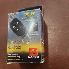 NAPCO GEMINI GEM-KEYF Wireless Key-Fob Multifunction Transmitter Used