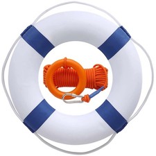 Swim Foam Ring Set - 20 Inch Life Preserver Floating Rope