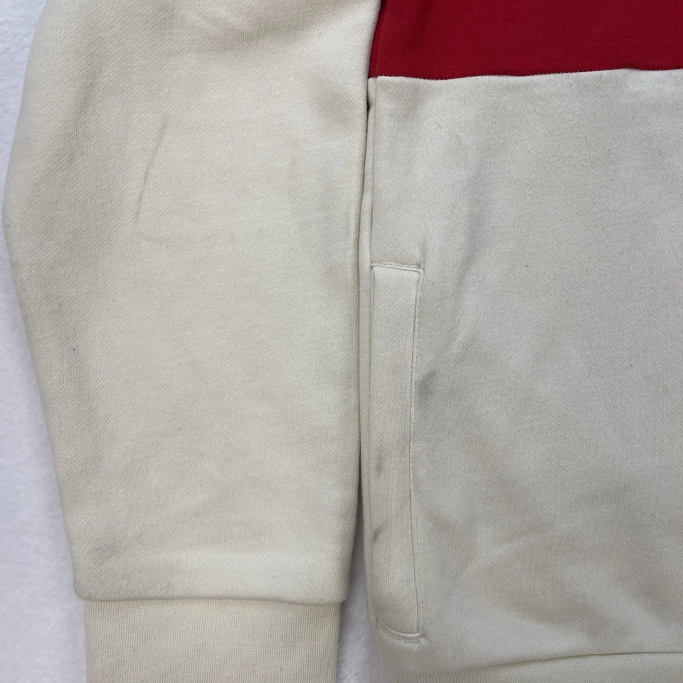 Sudadera HUF Grabada Para Hombre 1/4 Cremallera Verde Rojo Blanco Para Hombre Talla Grande L Patín Foto 4 de 4