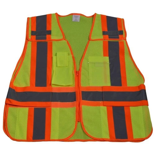Petra Roc LVM2-PSV-SUPER Public Safety Vest, ANSI-107 Class 2, Two Tone Lime Mes video thumbnail