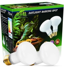 Reptile Heat Lamp 75W, 2 Pack Daylight UVA Basking Light Bulbs with E26 Base ...