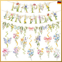 Blumen Girlande 12 StüCk Wildblume Deko HäNgende Spiralen Geburtstag
