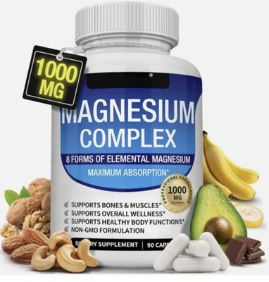 v 1000mg 8-in-1 Magnesium Complex Wellness Supplement Buy 5 Get 1 Free