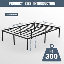 Metal Bed Frame Single/Double/King Size Bed Platform 3ft 4ft6 5ft Bed Base UK