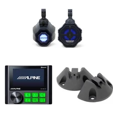 Alpine KAC-CMD-CTR Power Sports / Marine Source, SPV-65RGB-CAN 6.5” Cage-Moun...