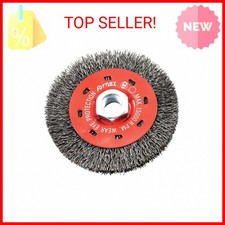 Forney 72788 Wire Wheel Brush, Coarse Crimped with 5/8-Inch-11 Threaded Arbor, 4