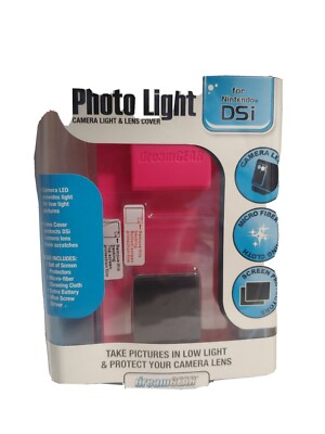 dreamGEAR DGDSI-1916 Nintendo DSi Photo Light & Lens Cover w/ Extra Battery NEW