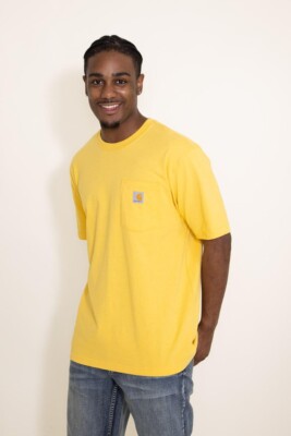 Carhartt SS Tee Shirt Pocket Loose Fit Sundance Yellow Heather K87