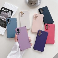 For iPhone 17Pro Max 16 15 14 13 12 11 Fashion Plain Color Shockproof Phone Case