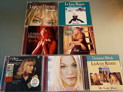 Leann Rimes MEGA 7 LOT: 2 IMPORTS, SEALED Light Up My Life, Family, Blue, Melody