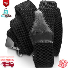 Decalen Mens Braces with Very Strong Clips Heavy Duty Suspenders One Size fits Y