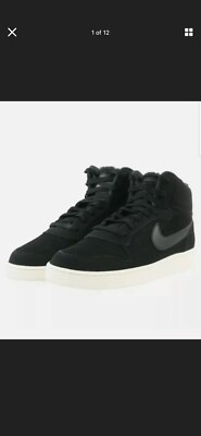 Nike Ebernon Mid Black Air Force Fleece AV2478-001 - Rare - Not Released In USA
