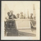 WW2 Japanese Photo Join Army Flag on Truck  WWII Japan Original 1930/40s (1)