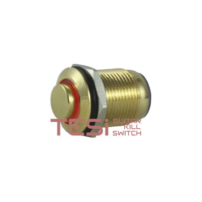 Tesi POCO 12MM LED Momentary Push Button Guitar Kill Switch Stainless Steel/Red