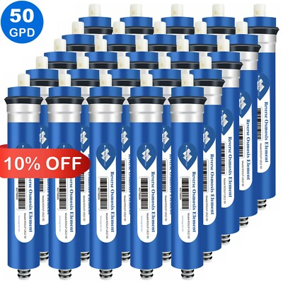 #ad 25 Pack 50GPD RO Membrane Reverse Osmosis Water Filter for Dow Filmtec TW30 1812 $12.98