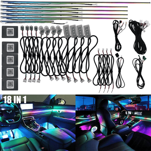 Car Full RGB LED Bead Symphony Dream/color Interior Ambient Lighting APP Control - Bild 25 von 32