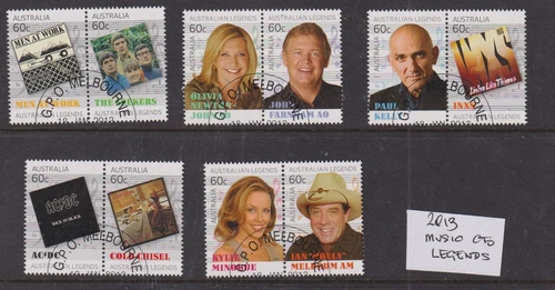 Australia 2013 Music Legends Pairs CTO Complete set