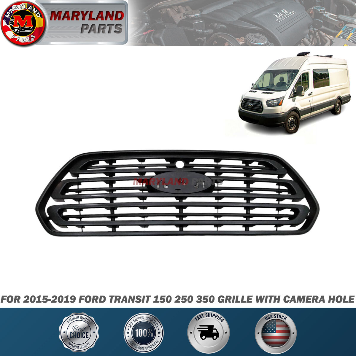 For 2015-2019 Ford Transit 150 250 350 Grille