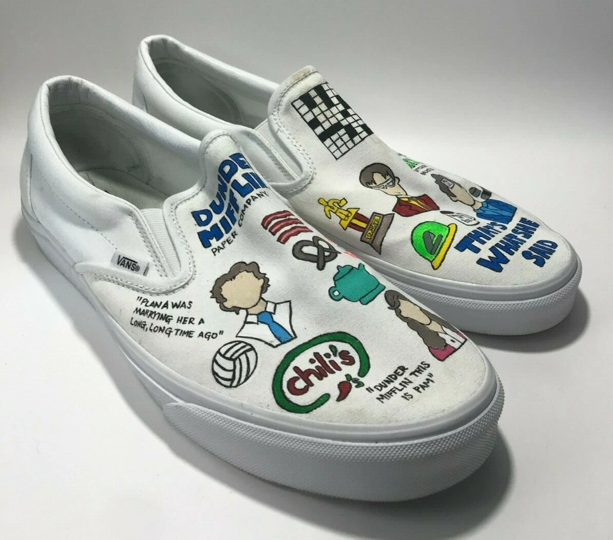 Afhængig omfattende underordnet THE OFFICE tv show Custom Made VANS shoes size 13 ONE OF A KIND | eBay