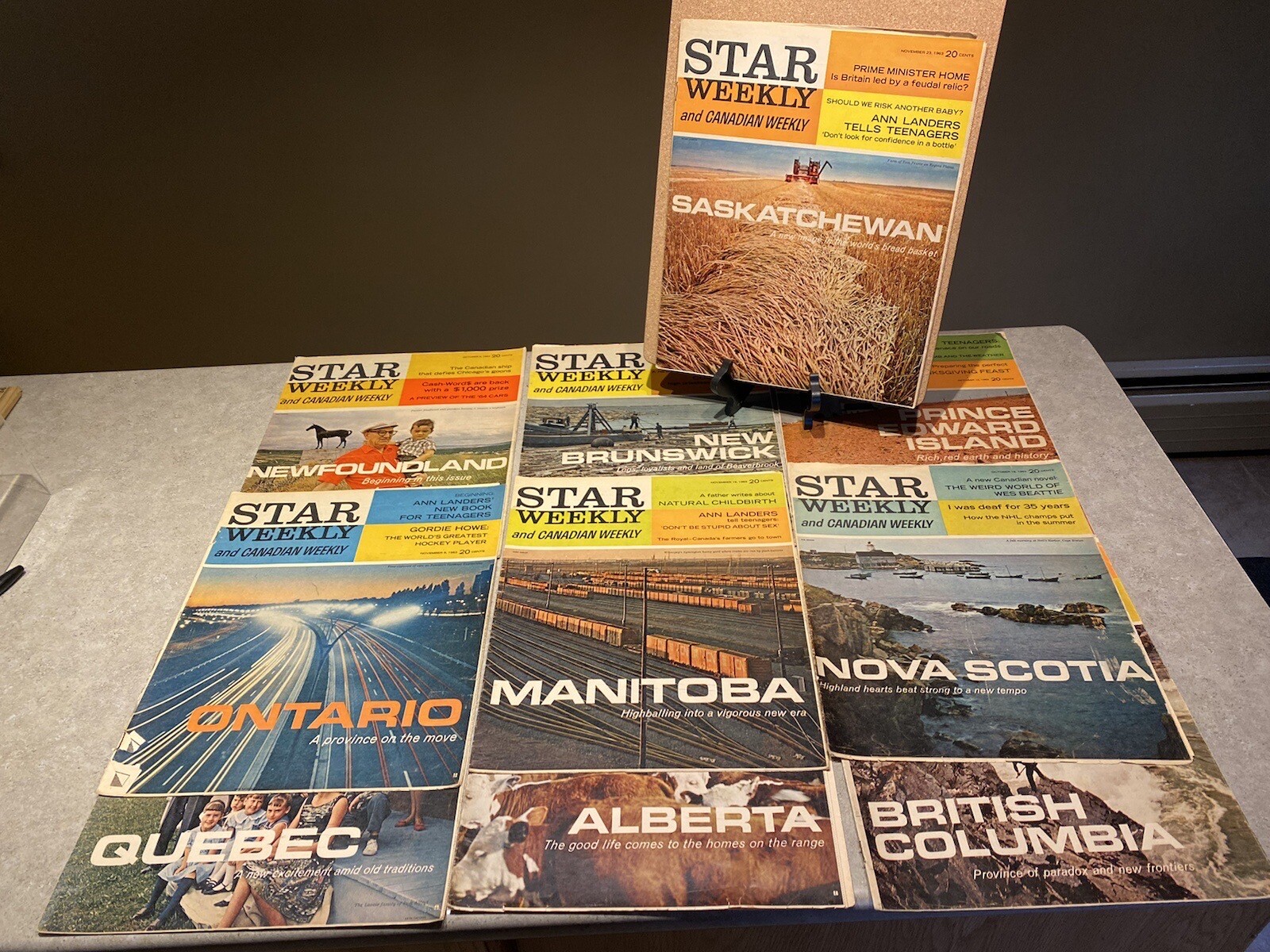 Toronto Star Weekly 1960S Canadian Provinces Paper Inserts 10 In Total Colour