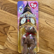 McDONALDS BEANIE BABY BRITANNIA THE BEAR RARE WITH 2 TAG ERRORS TY 1993 OAKBROOK