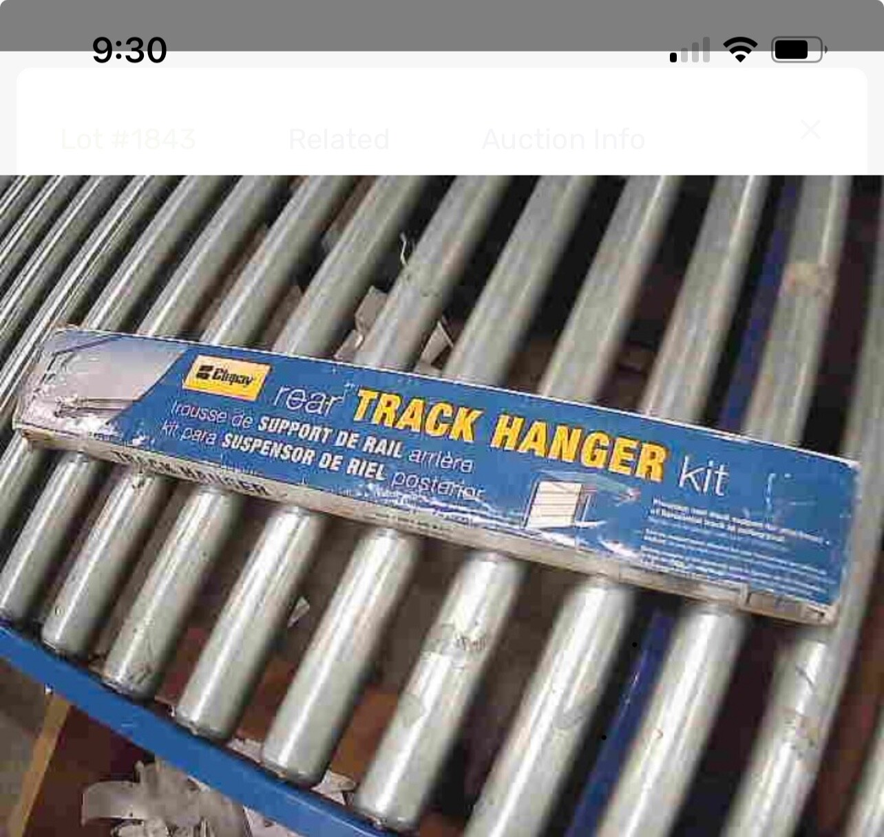 Garage Door Rear Track Hanger Kit Galvanized Ceiling Mount Durable Long