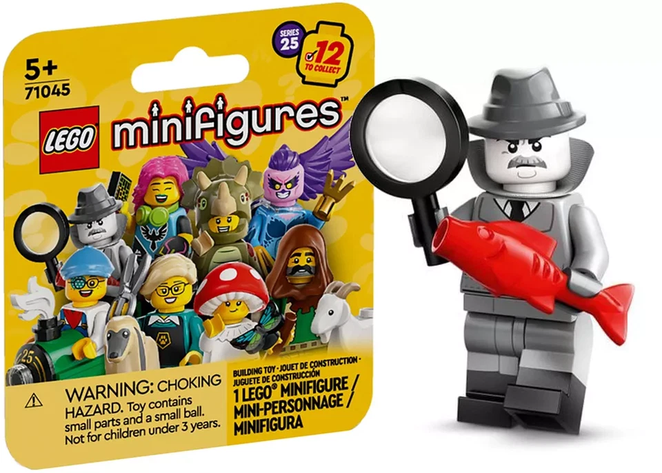 FIGURINE MINIFIGURE LEGO SERIE 25 71045 N°1 LE DETECTIVE DE FILMS NOIRS NO BOX