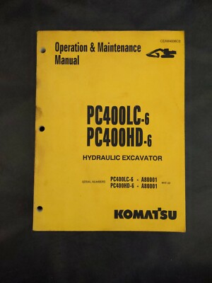 Komatsu Pc400 LC-6 PC 400 HD-6 Hydraulic Excavator Operation And Maintenance...