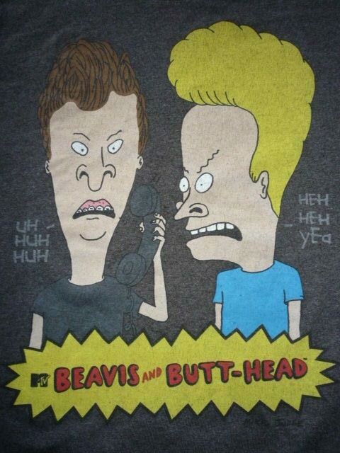 ☆Beavis and Butthead☆ ポスター　Vintage MTV Vintage 1993 MTV Beavis and Butthead Superheroes Mini Poster