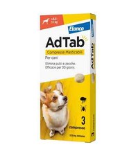 ELANCO ADTAB COMPRESSE ANTIPARASSITARIE MASTICABILI PER CANI DA 5,5 A 11 KG