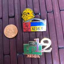 2 Vintage Xerox Lapel Pins 1996 Atlanta 2000 Sydney Olympics