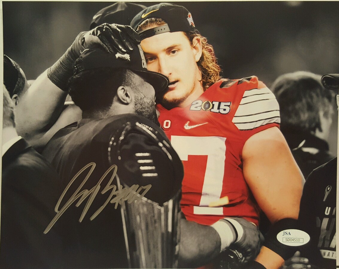 Joey Bosa Autographed Signed Ohio State Buckeyes Ohio St. Champions 8x10 Photo JSA-SD COA ROOKIE SIG. 