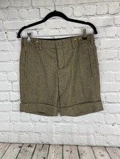 VINCE Academia Preppy Womens Size 2 Cuffed Adjustable Waist Shorts EUC