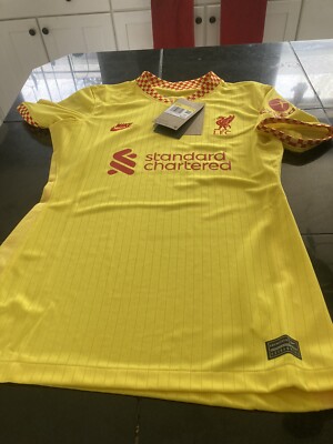 WOMENS Nike 2021/22 SOCCER Liverpool FC Jersey S SMALL YELLOW