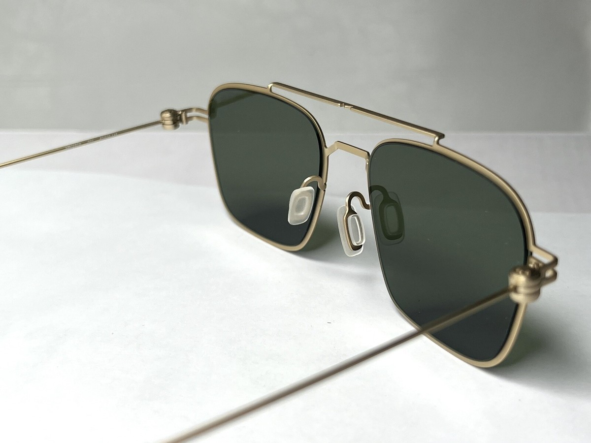 サングラス Montblanc Sunglasses MB357S Gold Edition Rectangular Sunglasses with Gold-Colored Metal Frame