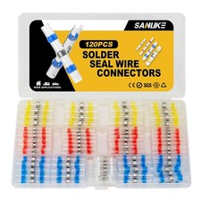 120 Piezas De Conectores Termorretractiles Soldadura Kit Electrico De Engarzado