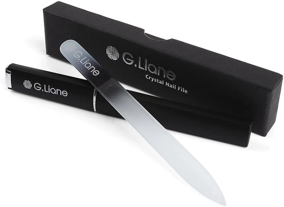 GLIANESTORE G.Liane Crystal Glass Nail Files Professional Double Sided Etched Glass Nail For