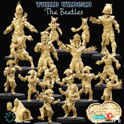 Fantasy Football Miniatures - Tomb Undead  The Beetles  Proxy Team - RoP