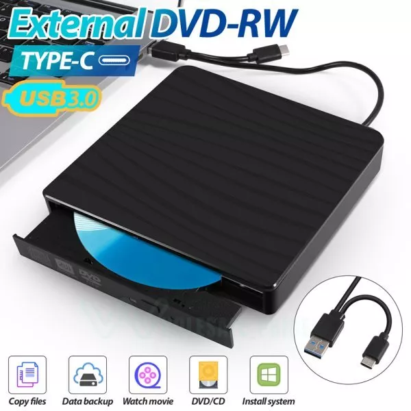 Lector reproductor de CD DVD Externo USB